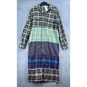 NewFree People Tricia Fix Patchwork Plaid Maxi Top Size Medium